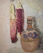 Cordelia Wilson Indian Corn and Mexican Vase oil painting reproduction